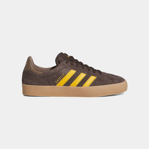 ADIDAS GAZELLE ADV - BROWN/YELLOW JP5857 - PLA Skateboarding