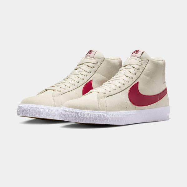 NIKE SB ZOOM BLAZER MID - PALE IVORY/NOBLE RED FD0731-100