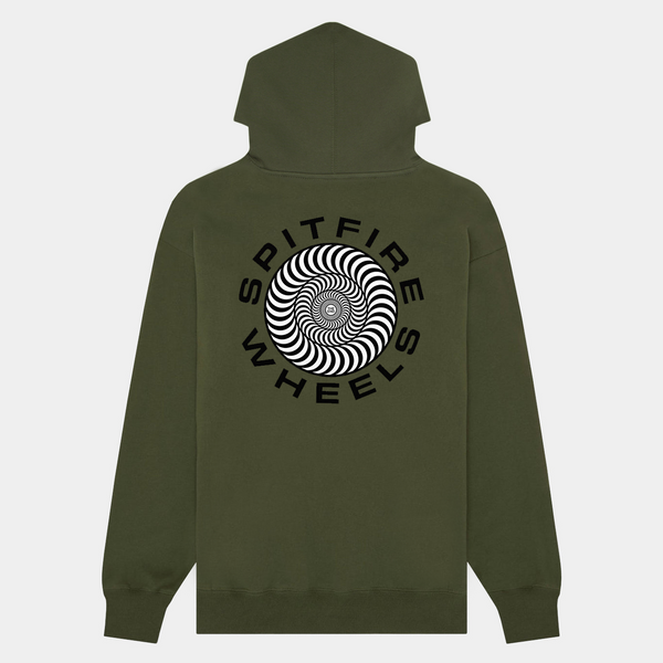 SPITFIRE CLASSIC '87 SWIRL FILL ZIP HOODIE - ARMY/BLACK - PLA SPITFIRE CLASSIC '87 SWIRL FILL ZIP HOODIE - ARMY/BLACK - PLA
