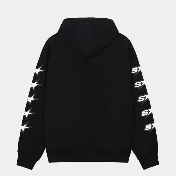 STUSSY SPEEDWAY ZIP HOODIE - BLACK - PLA Skateboarding STUSSY SPEEDWAY ZIP HOODIE - BLACK - PLA Skateboarding