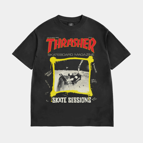 THRASHER DECEMBER 1983 VINTAGE TEE - BLACK - PLA Skateboarding