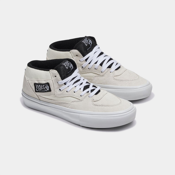 Premium Half Cab Shoe in White / Black | Vans