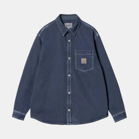 CARHARTT WIP GEORGE SHIRT JACKET - AIR FORCE BLUE