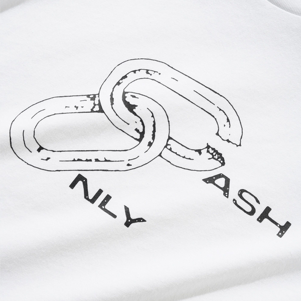 CASH ONLY CHAIN TEE - WHITE
