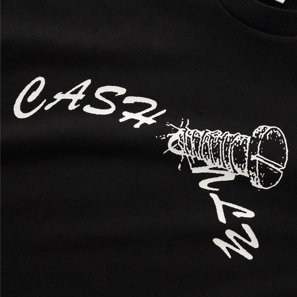 CASH ONLY SCREW LOGO TEE - BLACK