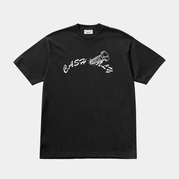 CASH ONLY SCREW LOGO TEE - BLACK