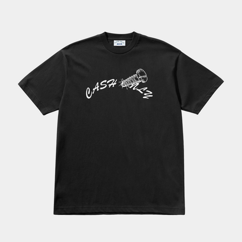 CASH ONLY SCREW LOGO TEE - BLACK