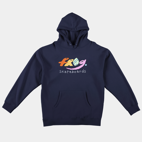 FROG DINO LOGO HOODIE - NAVY