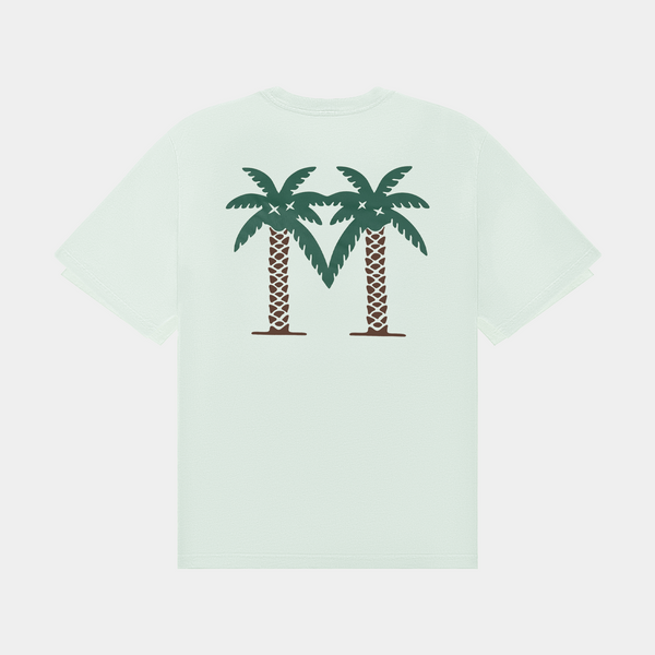 MALBON BERMUDA PALMS TEE - GREEN TINT