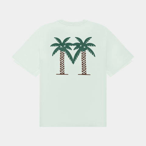 MALBON BERMUDA PALMS TEE - GREEN TINT