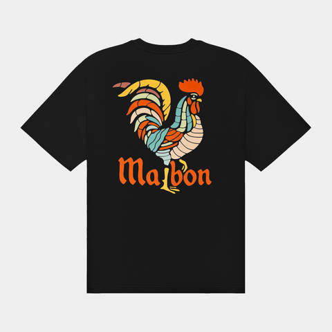 MALBON BERMUDA ROOSTER TEE - BLACK