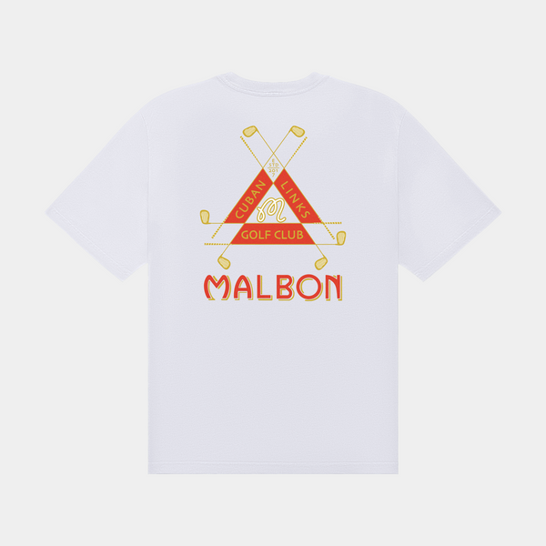 MALBON BERMUDA TRINITY TEE - WHITE