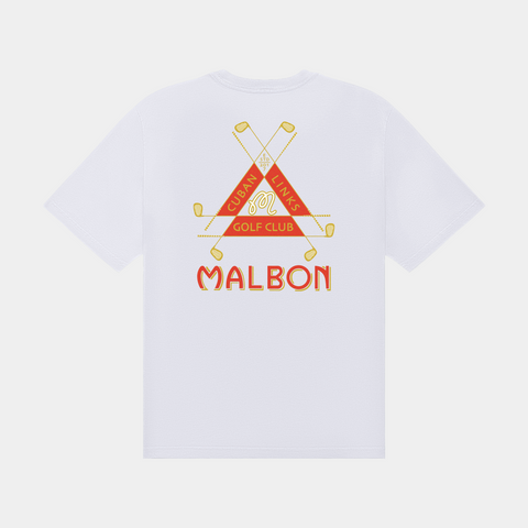 MALBON BERMUDA TRINITY TEE - WHITE