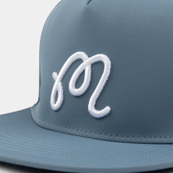 MALBON M SNAPBACK HAT- AEGEAN BLUE