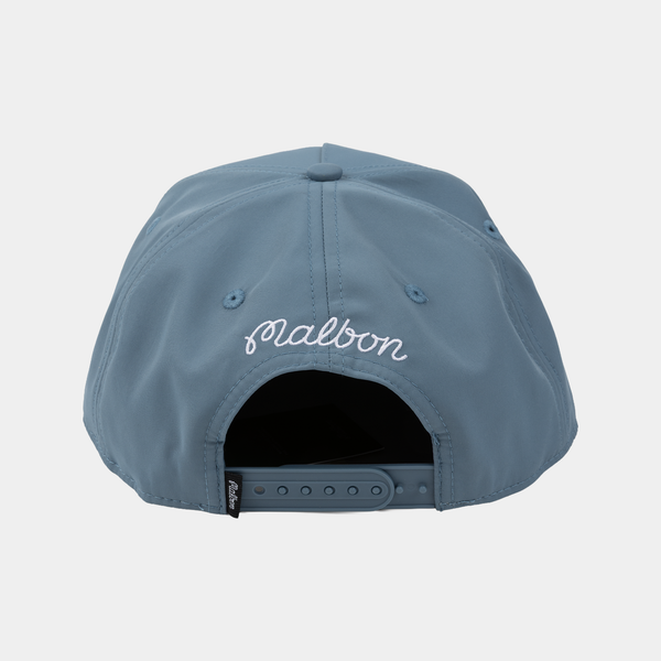 MALBON M SNAPBACK HAT- AEGEAN BLUE