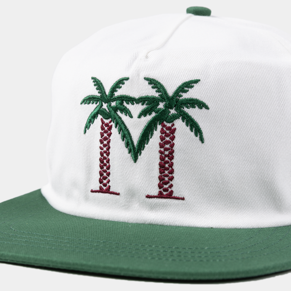 MALBON PALMA DRIVE SNAPBACK HAT - BRIGHT WHITE