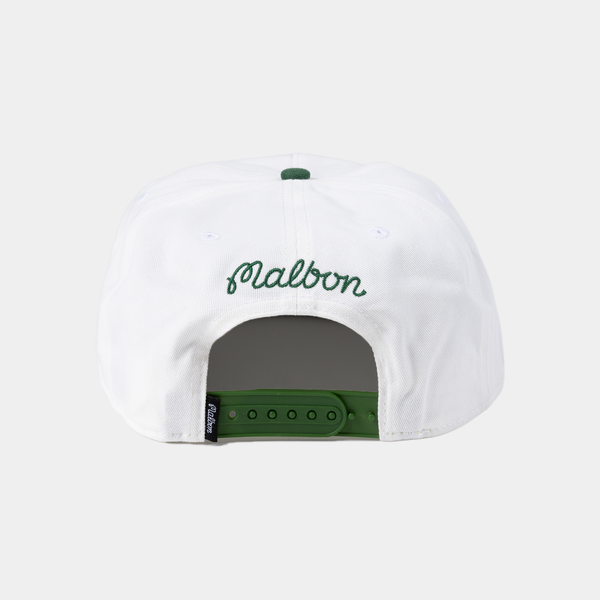 MALBON PALMA DRIVE SNAPBACK HAT - BRIGHT WHITE