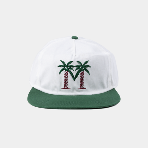 MALBON PALMA DRIVE SNAPBACK HAT - BRIGHT WHITE