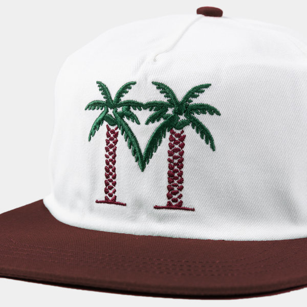 MALBON PALMA DRIVE SNAPBACK HAT - WHISPER WHITE