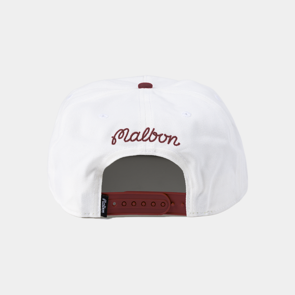 MALBON PALMA DRIVE SNAPBACK HAT - WHISPER WHITE