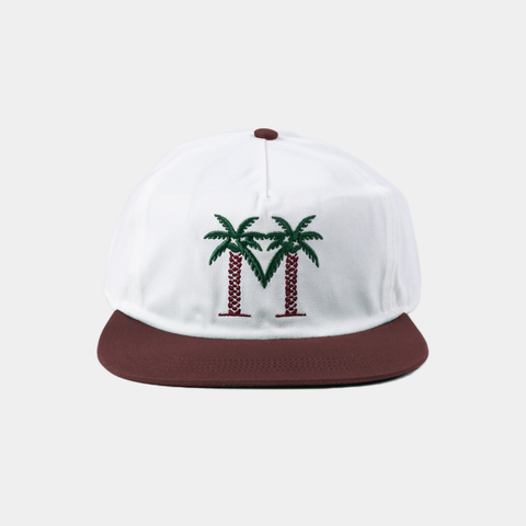 MALBON PALMA DRIVE SNAPBACK HAT - WHISPER WHITE