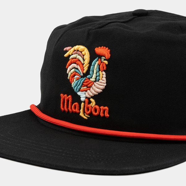 MALBON ROOSTER HAT - BLACK M-9848-BLK - PLA Skateboarding
