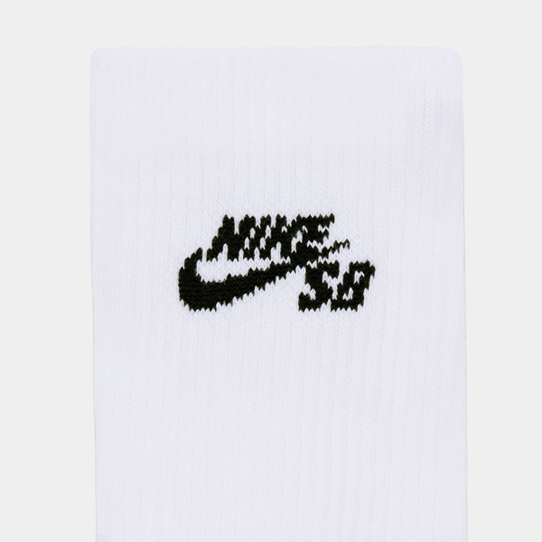 NIKE EVERYDAY ELEVATED CUSHIONED CREW SOCKS 3-PACK - WHITE