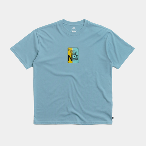 NIKE SB BUS PASS TEE - DENIM TURQUOISE