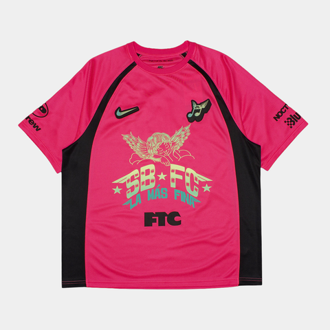 NIKE SB FC SHORT SLEEVE JERSEY - HYPER PINK/BLACK