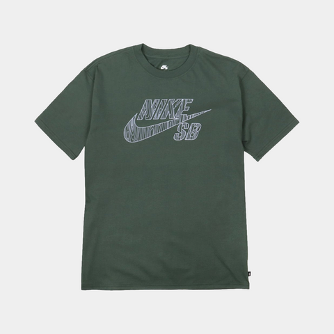 NIKE SB LOGO FILL SKATE TEE - CAMO GREEN