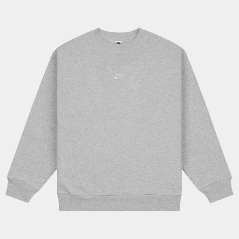 NIKE SB SKATE CREWNECK - DARK GREY HEATHER/WHITE