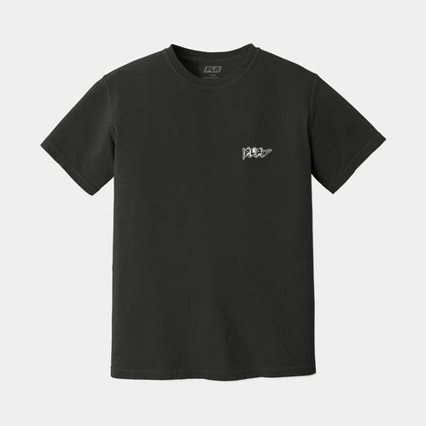 PLA EMBOIDERED FLAG LOGO TEE - BLACK