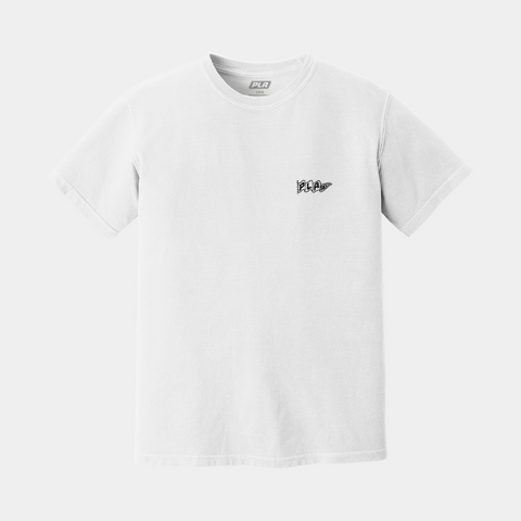 PLA EMBOIDERED FLAG LOGO TEE - WHITE
