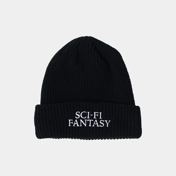 SCI-FI FANTASY LOGO BEANIE - BLACK