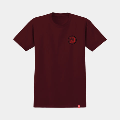 SPITFIRE CLASSIC OVERLAY SWIRL TEE - BURGUNDY