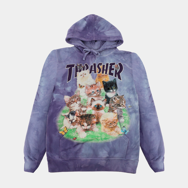 THRASHER KITTENS HOODIE - PURPLE