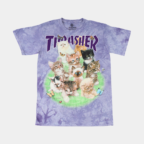 THRASHER KITTENS TEE - PURPLE