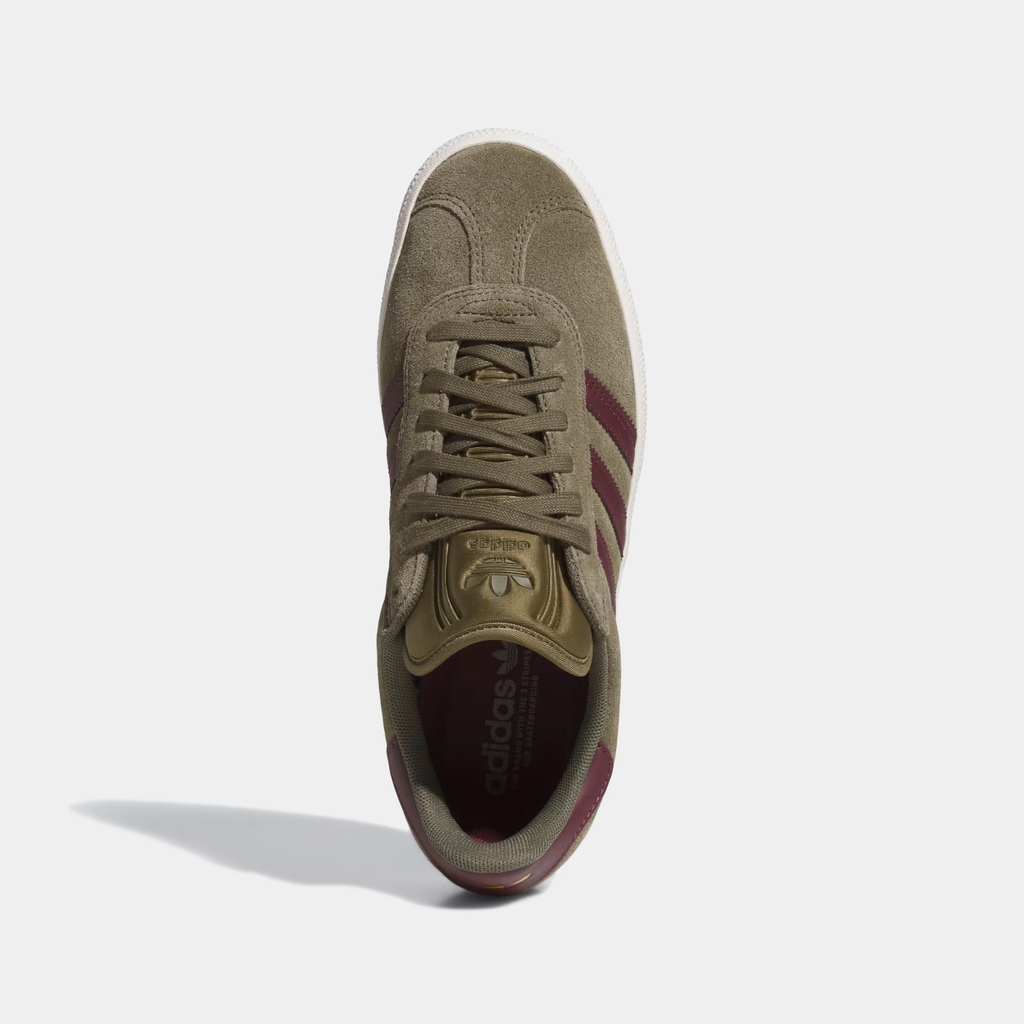 ADIDAS GAZELLE ADV - OLIVE/MAROON KI3205 - PLA Skateboarding