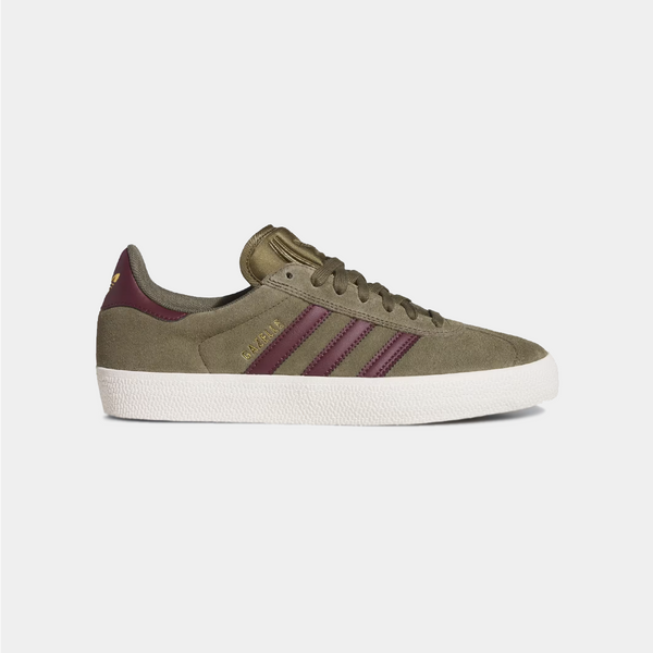 ADIDAS GAZELLE ADV - OLIVE/MAROON