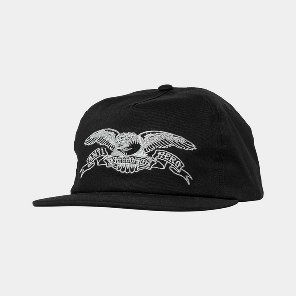 ANTI-HERO BASIC EAGLE SNAPBACK HAT - BLACK/GREY