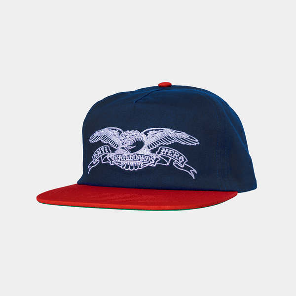 ANTI-HERO BASIC EAGLE SNAPBACK HAT - NAVY/RED