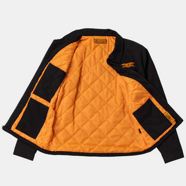 ANTI-HERO BASIC EAGLE STASH JACKET - BLACK/ORANGE