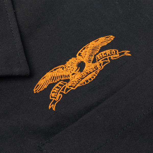 ANTI-HERO BASIC EAGLE STASH JACKET - BLACK/ORANGE