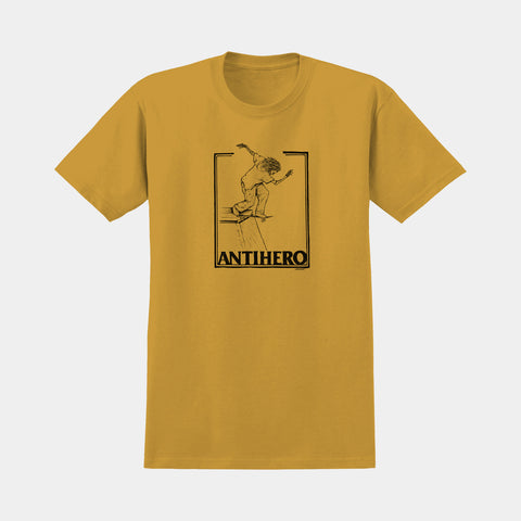 ANTI-HERO DOOBIE BY LANCE MOUNTAIN TEE  - MUSTARD