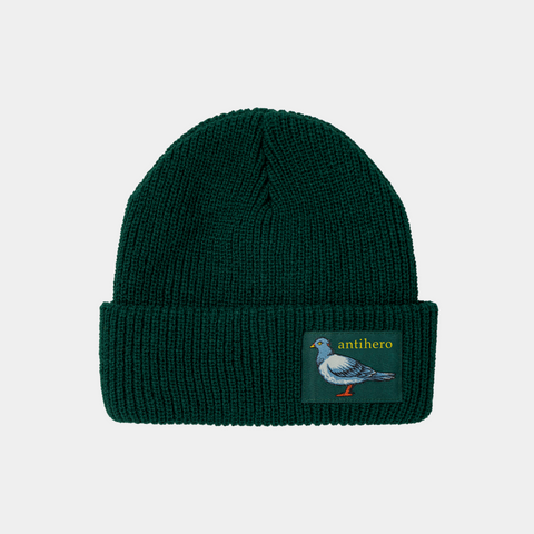 ANTI-HERO LIL PIGEON LABEL CUFF BEANIE - GREEN/YELLOW