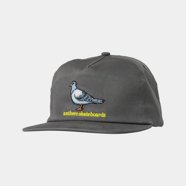 ANTI-HERO LIL PIGEON SNAPBACK HAT - CHARCOAL/YELLOW