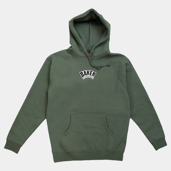 BAKER ARCH LOGO HOODIE - ARMY GREEN