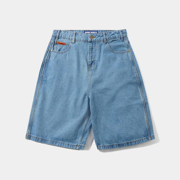 BUTTER GOODS BAGGY DENIM SHORTS - WASHED INDIGO