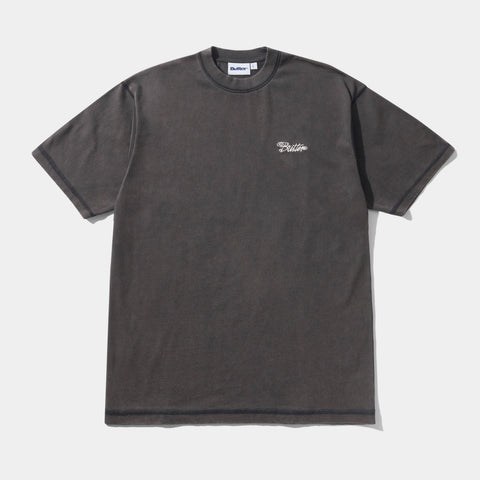 BUTTER GOODS JIVE OVERLOCK STITCH TEE - DISTRESSED BLACK