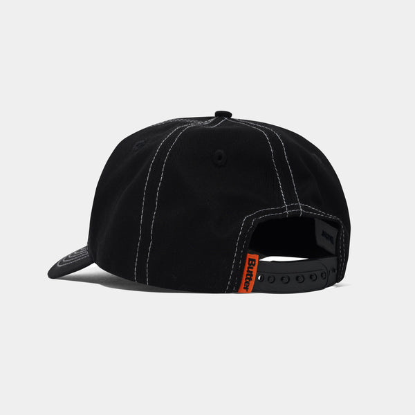 BUTTER GOODS NAIL 5 PANEL HAT - BLACK